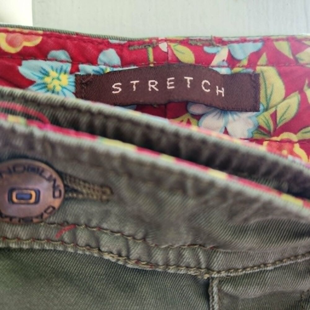 Vintage Bandolino Khaki Cropped Walkers, Hikers, Bikers, Stretch Sz 10 - Picture 5 of 12